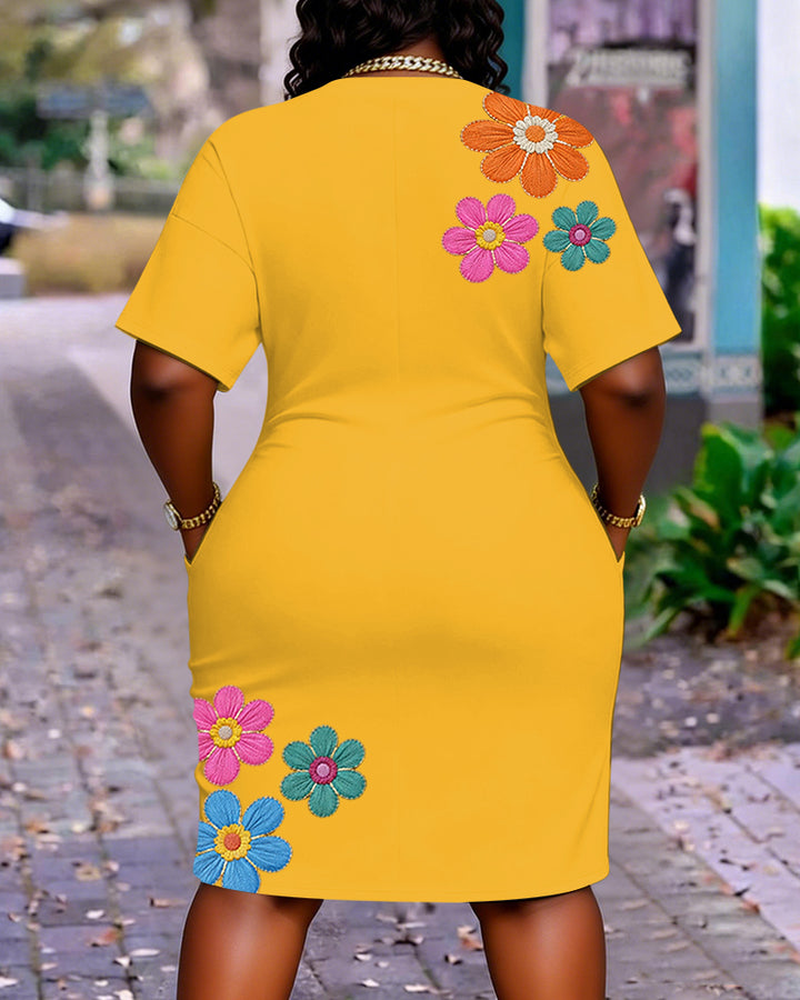 Black Woman Reading Book Lover Pocket Casual Dress