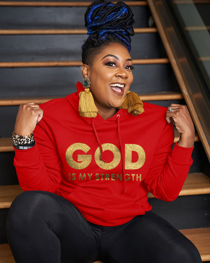God Is My Strength Long Sleeve Hoodies