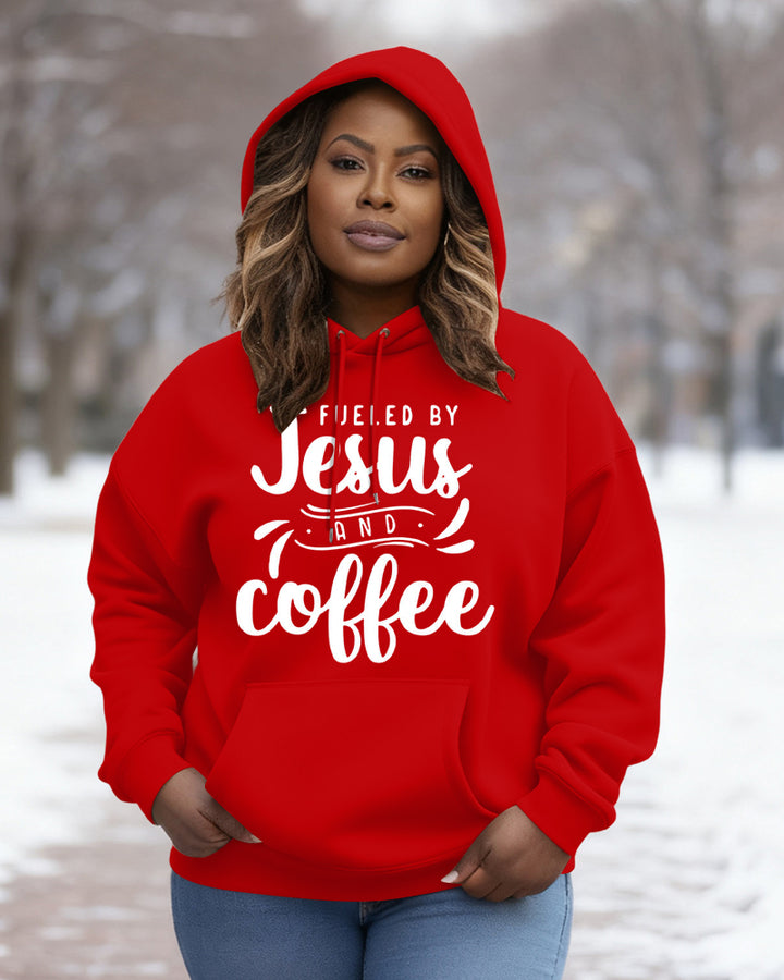 Fueled By Jesus And Coffee Long Sleeve Hoodies