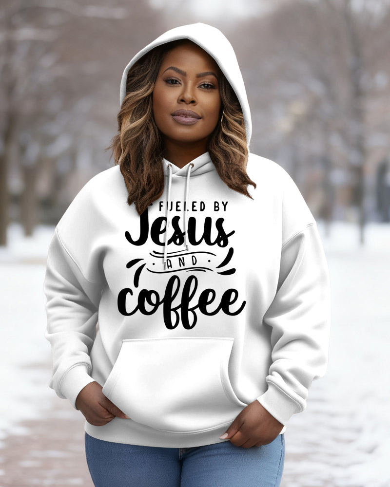 Fueled By Jesus And Coffee Long Sleeve Hoodies