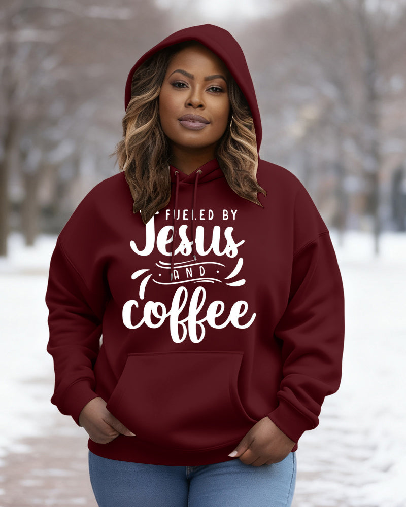 Fueled By Jesus And Coffee Long Sleeve Hoodies