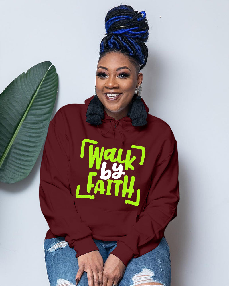 Walk By Faith Long Sleeve Hoodies