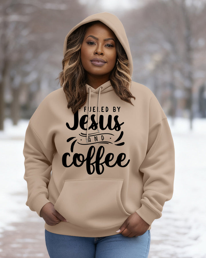 Fueled By Jesus And Coffee Long Sleeve Hoodies