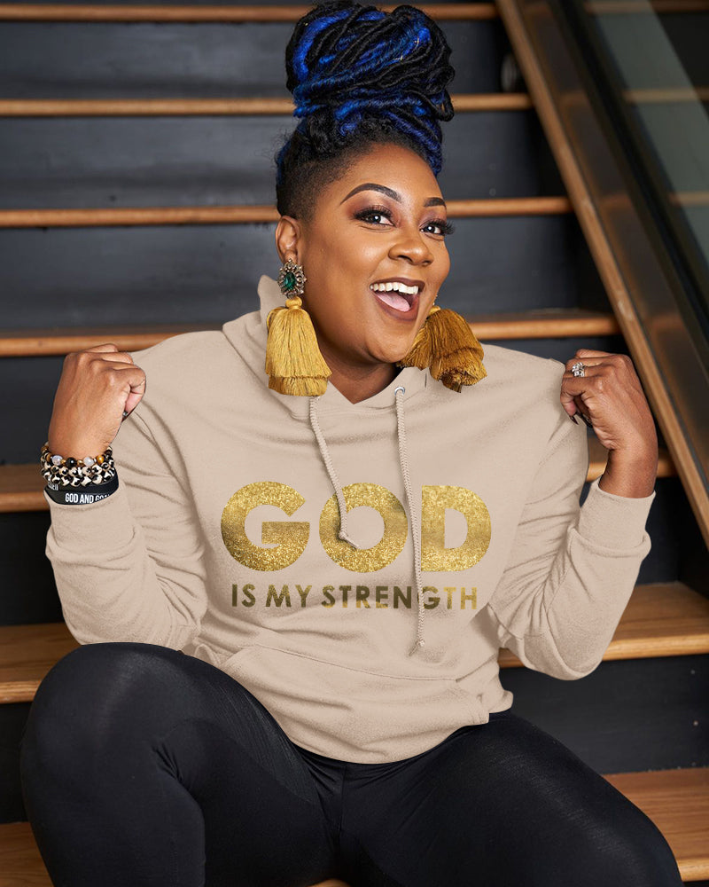 God Is My Strength Long Sleeve Hoodies