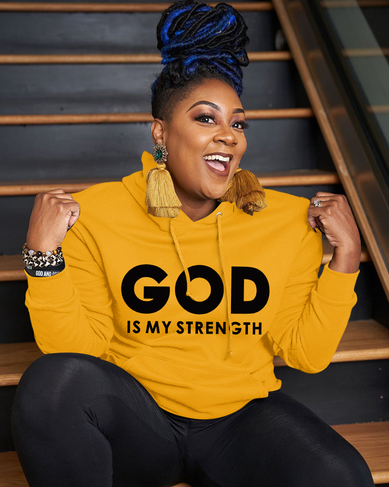God Is My Strength Long Sleeve Hoodies