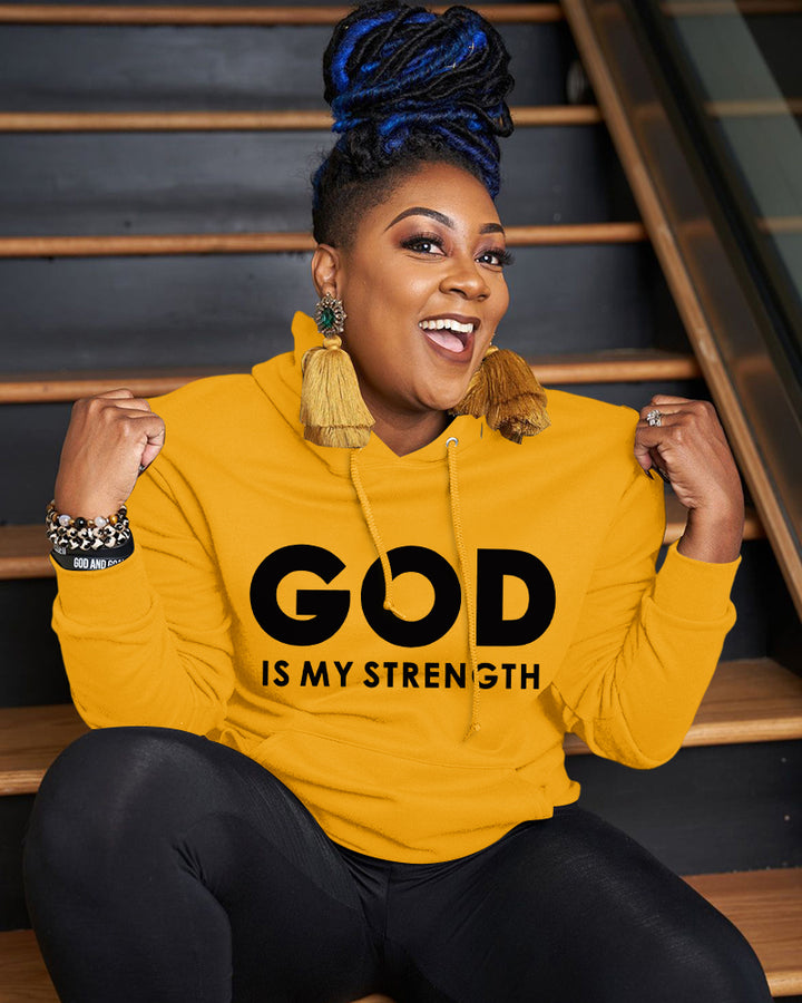 God Is My Strength Long Sleeve Hoodies