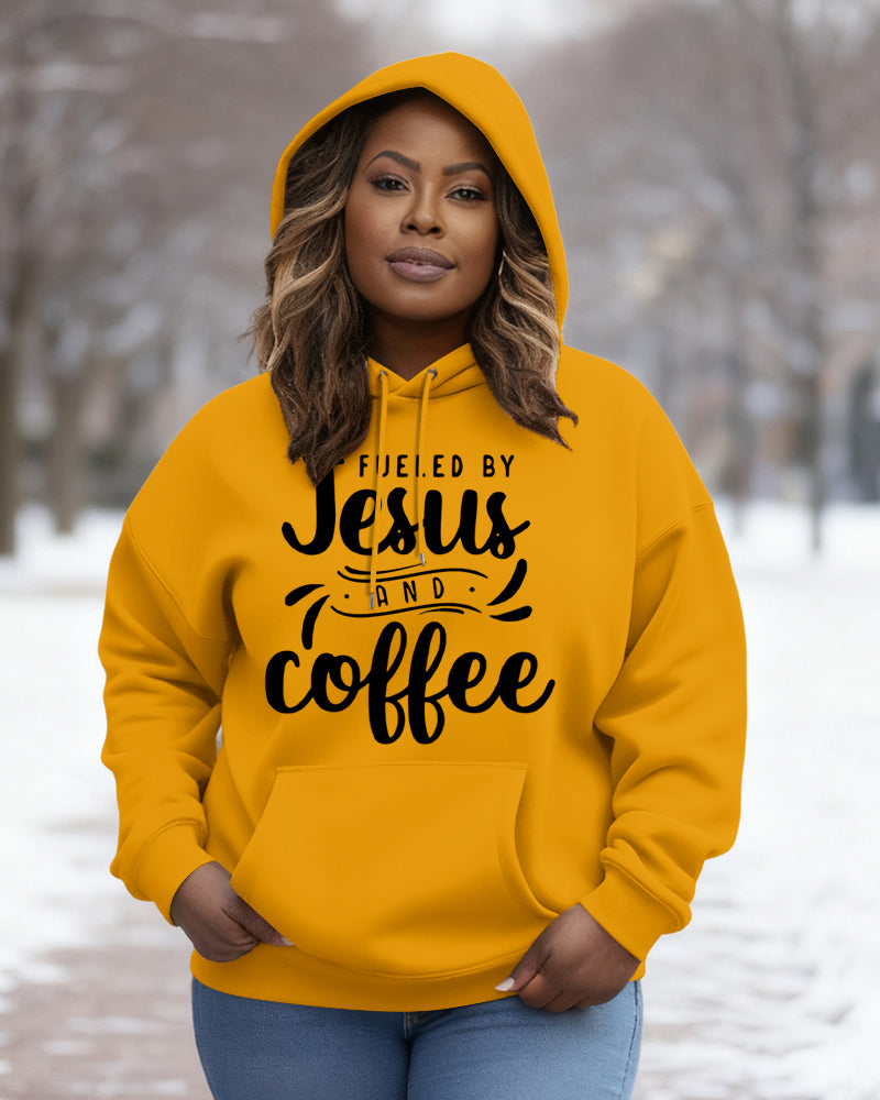 Fueled By Jesus And Coffee Long Sleeve Hoodies