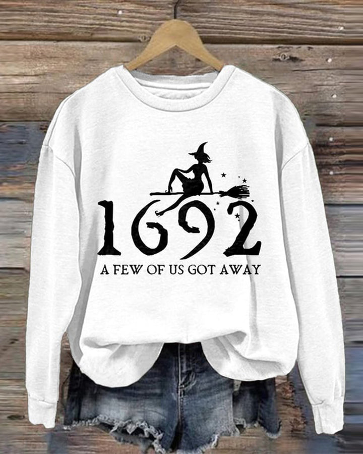 1692 A Few Of Us Got Away Halloween Long Sleeve Sweatshirt