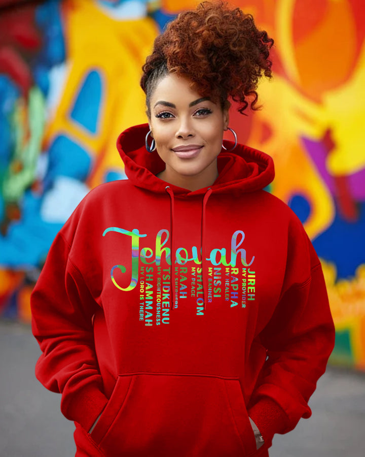 Names of God Letter Long-sleeved Hoodies