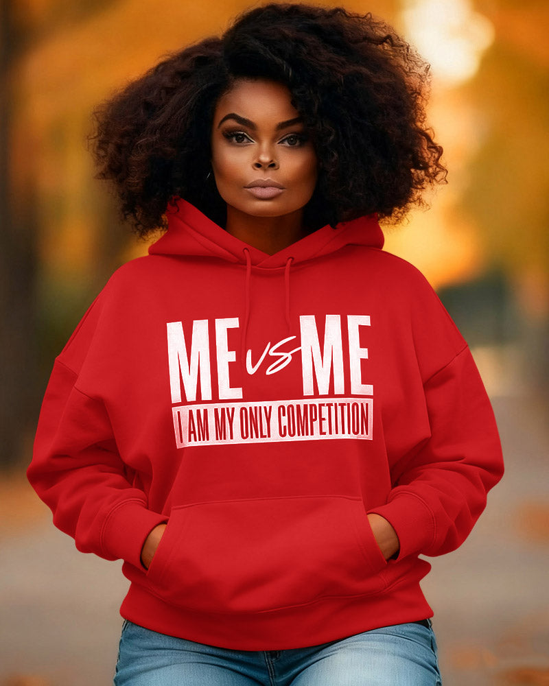 Me Vs Me I Am Only Competition Long-sleeved Hoodies