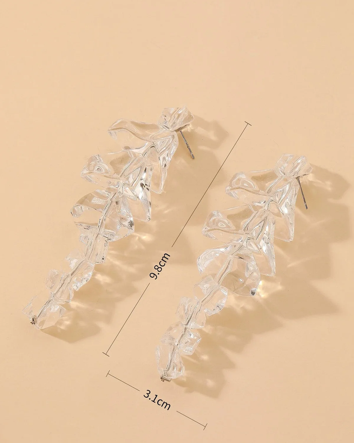 Crystal Irregular Ice Cube Earrings