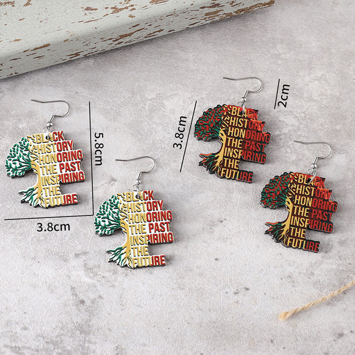 Juneteenth Tree Of Life Pendant Earrings
