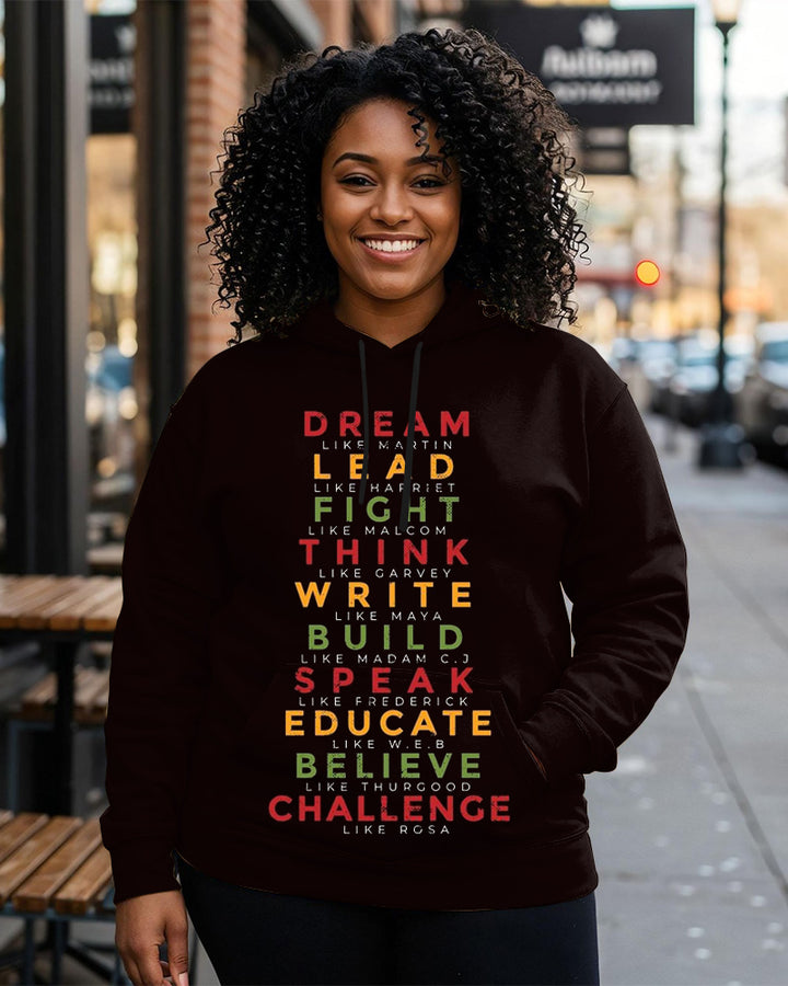 Simple Letter Print Long-sleeved Hoodie