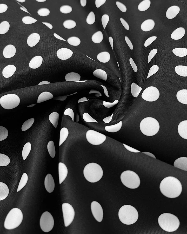 Urban Classic Polka Dot Print Loose Long Sleeves Lapel Blouses&Shirts Tops