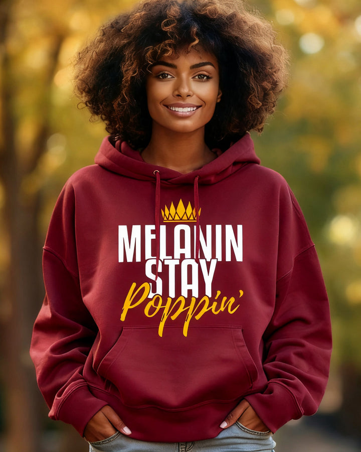 Melanin Stay Poppin Long-sleeved Hoodies
