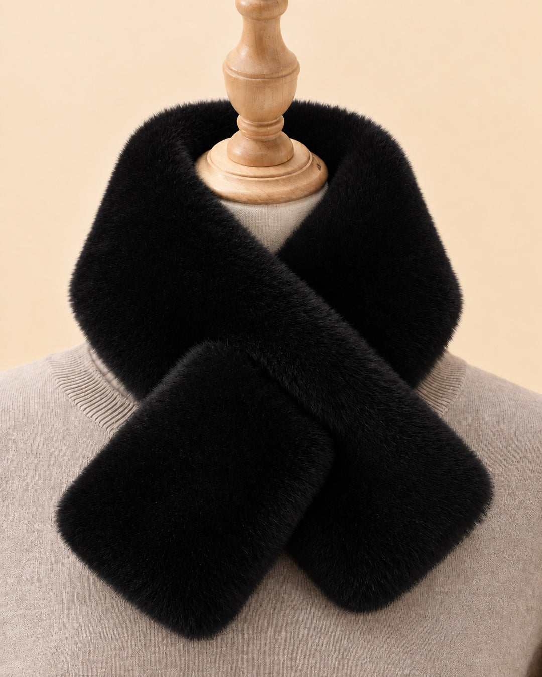 Winter Soft Plush Cross Wrap Neck Scarf