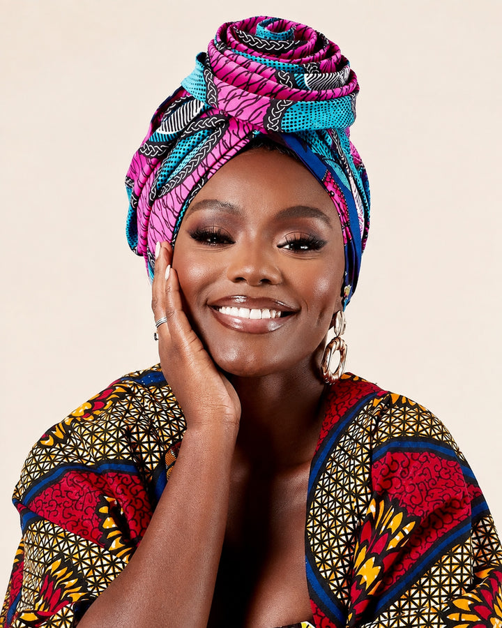 Stylish and Elegant Ankara Totem Turban Hat Headscarf Hat