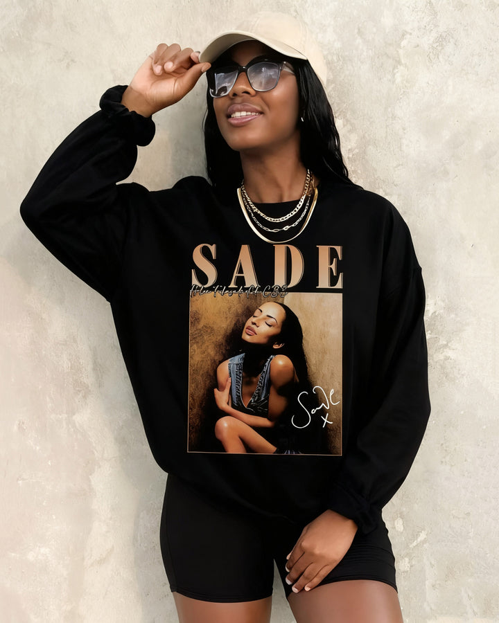 Sade Helen Folasade Adu Signature Crewneck Long Sleeve Sweatshirt