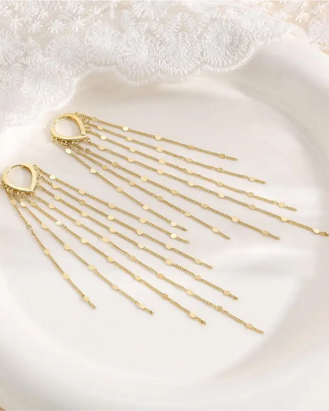 Women's Long Sequin Tassel Earrings