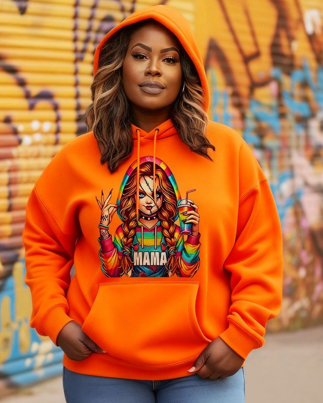 Mama Halloween Girl Cotton Long-sleeved Hoodies