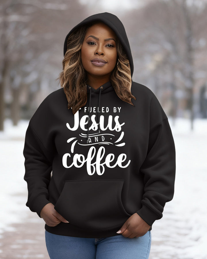 Fueled By Jesus And Coffee Long Sleeve Hoodies