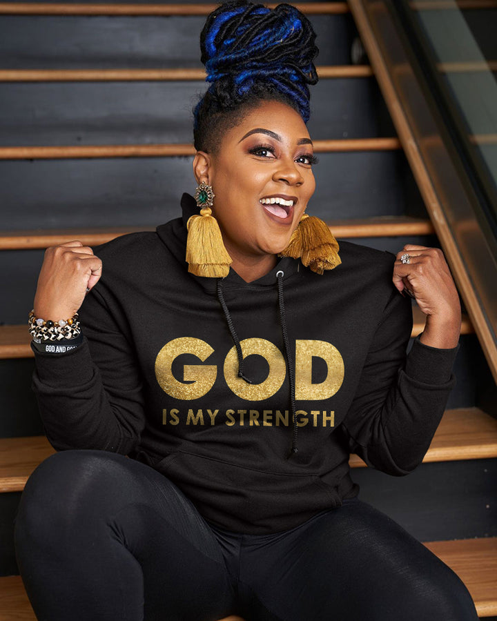 God Is My Strength Long Sleeve Hoodies
