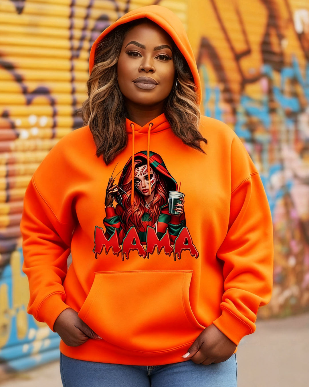 Horror Halloween Spooky Mama Cotton Long-sleeved Hoodies