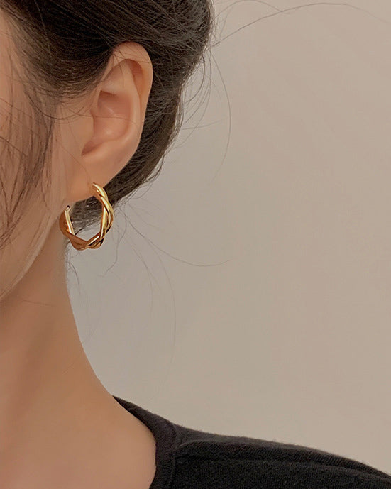 Gold Elegant Design Earrings