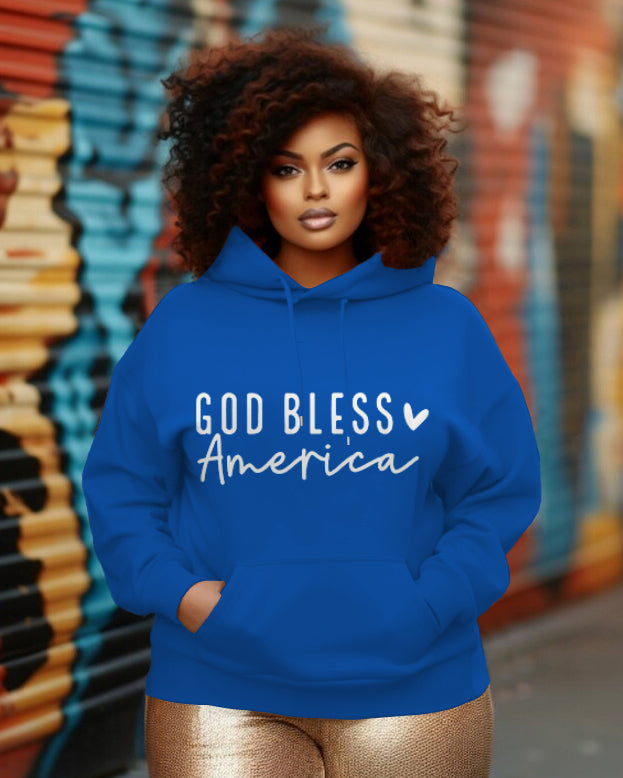 God Bless America Long-sleeved Hoodie