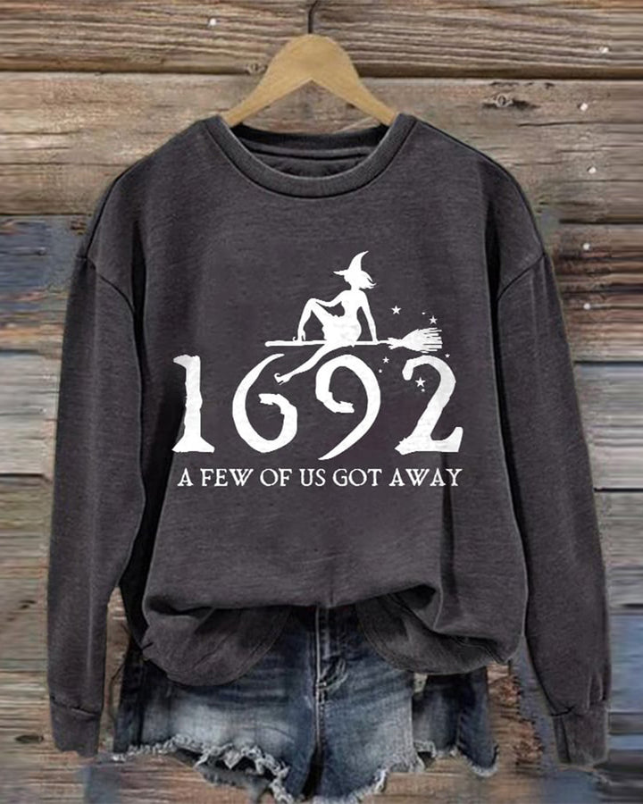 1692 A Few Of Us Got Away Halloween Long Sleeve Sweatshirt