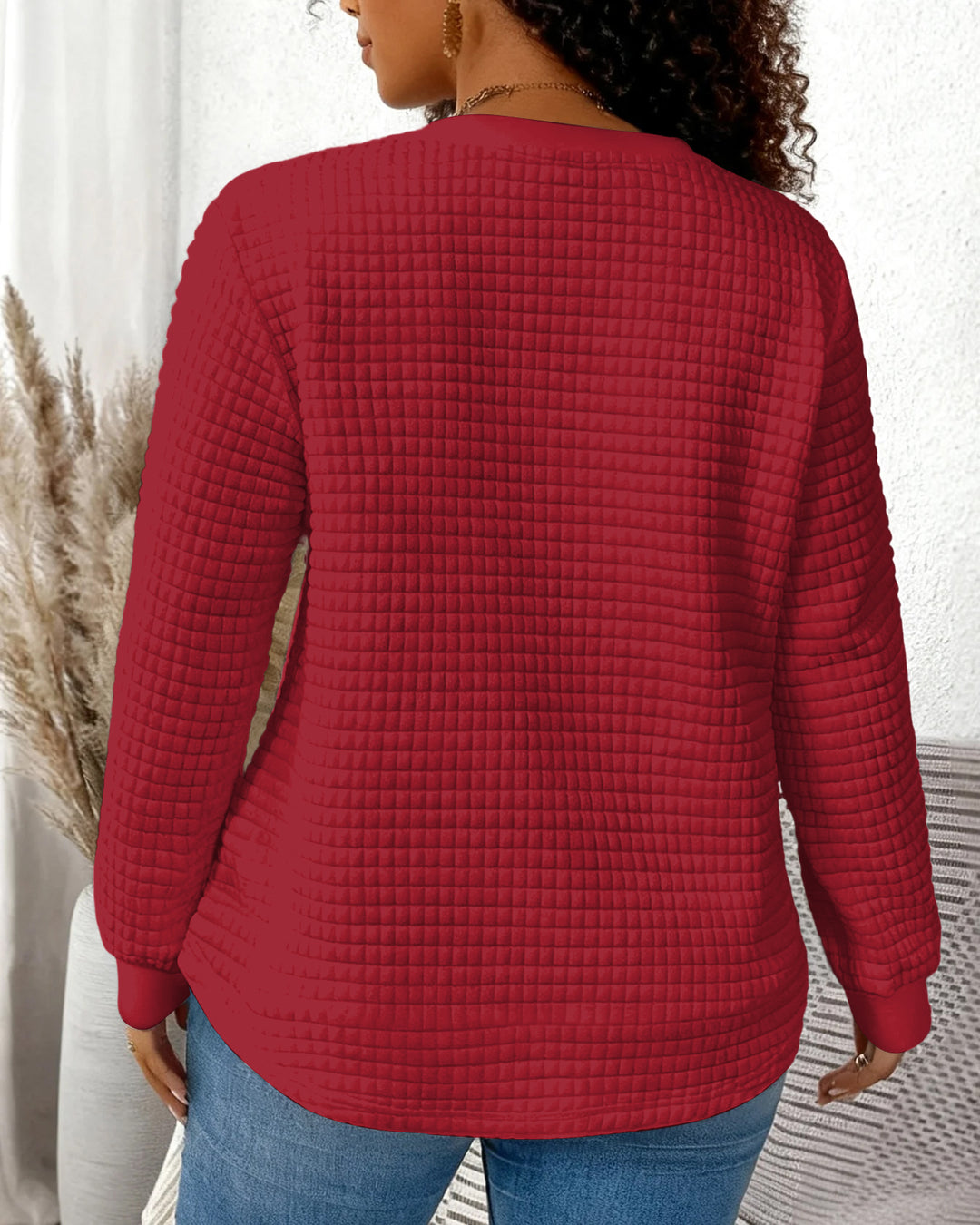 Music Soothes My Soul Waffle Crewneck Long Sleeve Sweatshirt