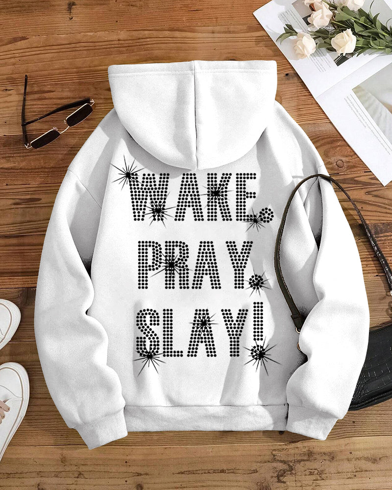 Wake Pray Slay Long Sleeve Hoodies