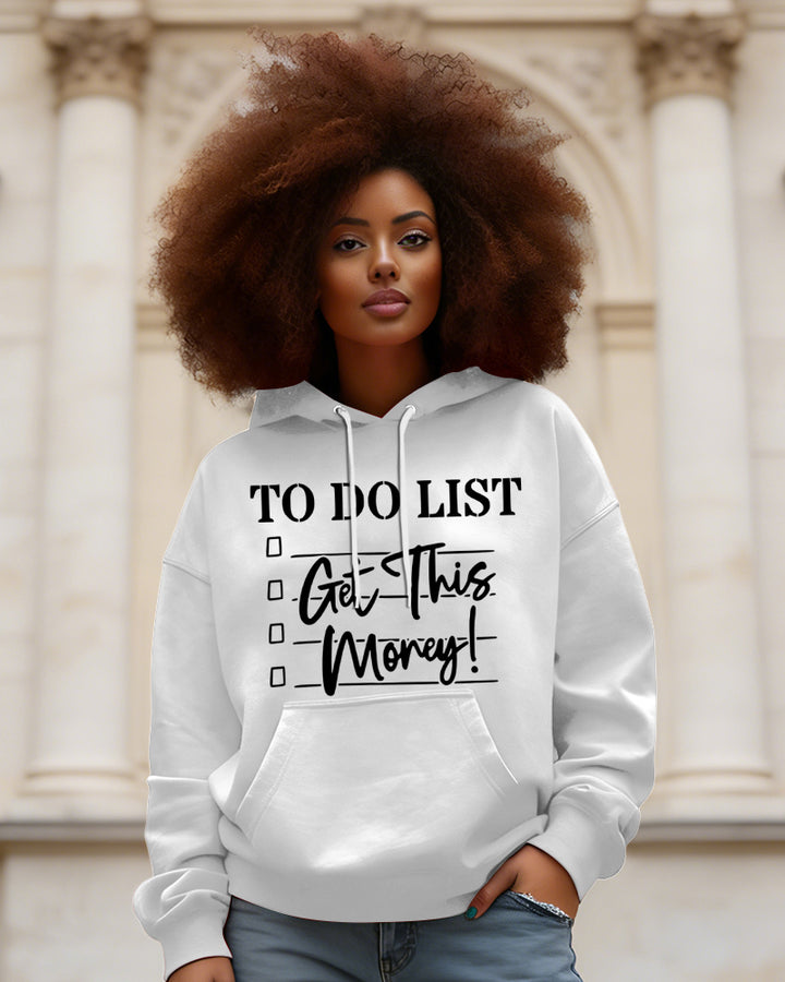 Get This Money Letters Long Sleeve Hoodies