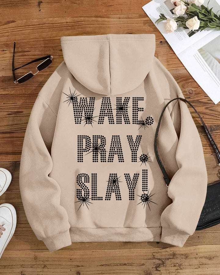 Wake Pray Slay Long Sleeve Hoodies
