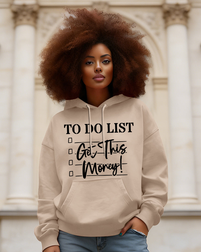 Get This Money Letters Long Sleeve Hoodies