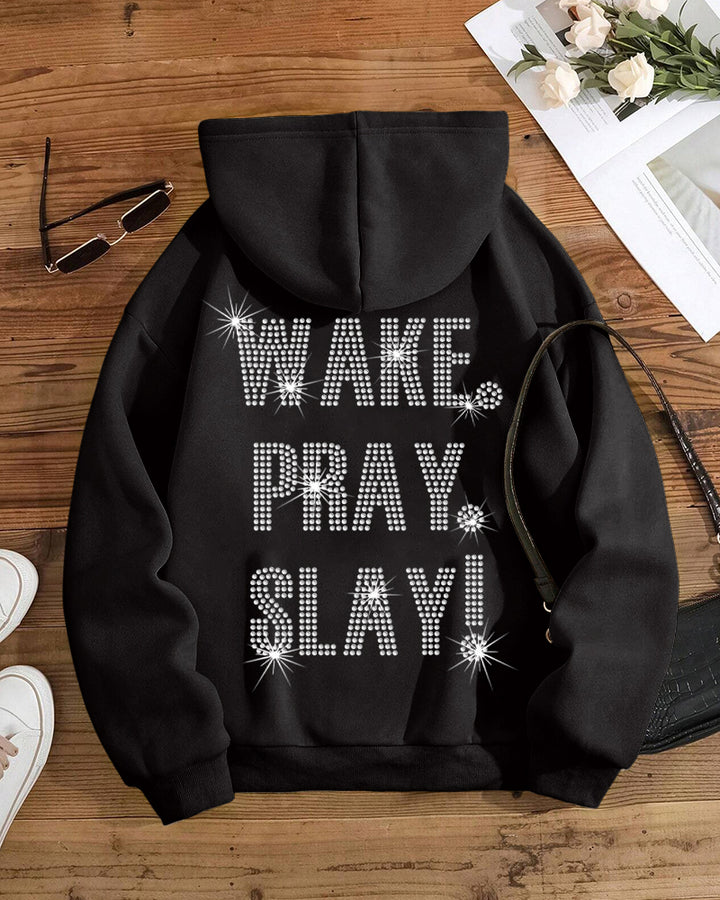 Wake Pray Slay Long Sleeve Hoodies