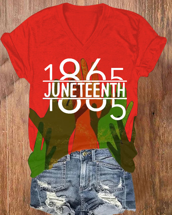 Happy Juneteenth Celebrating Freedom Short Sleeve Tshirt