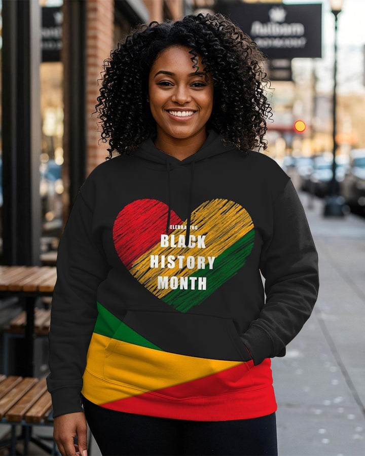 Love Black History Month Long-sleeved Hoodie