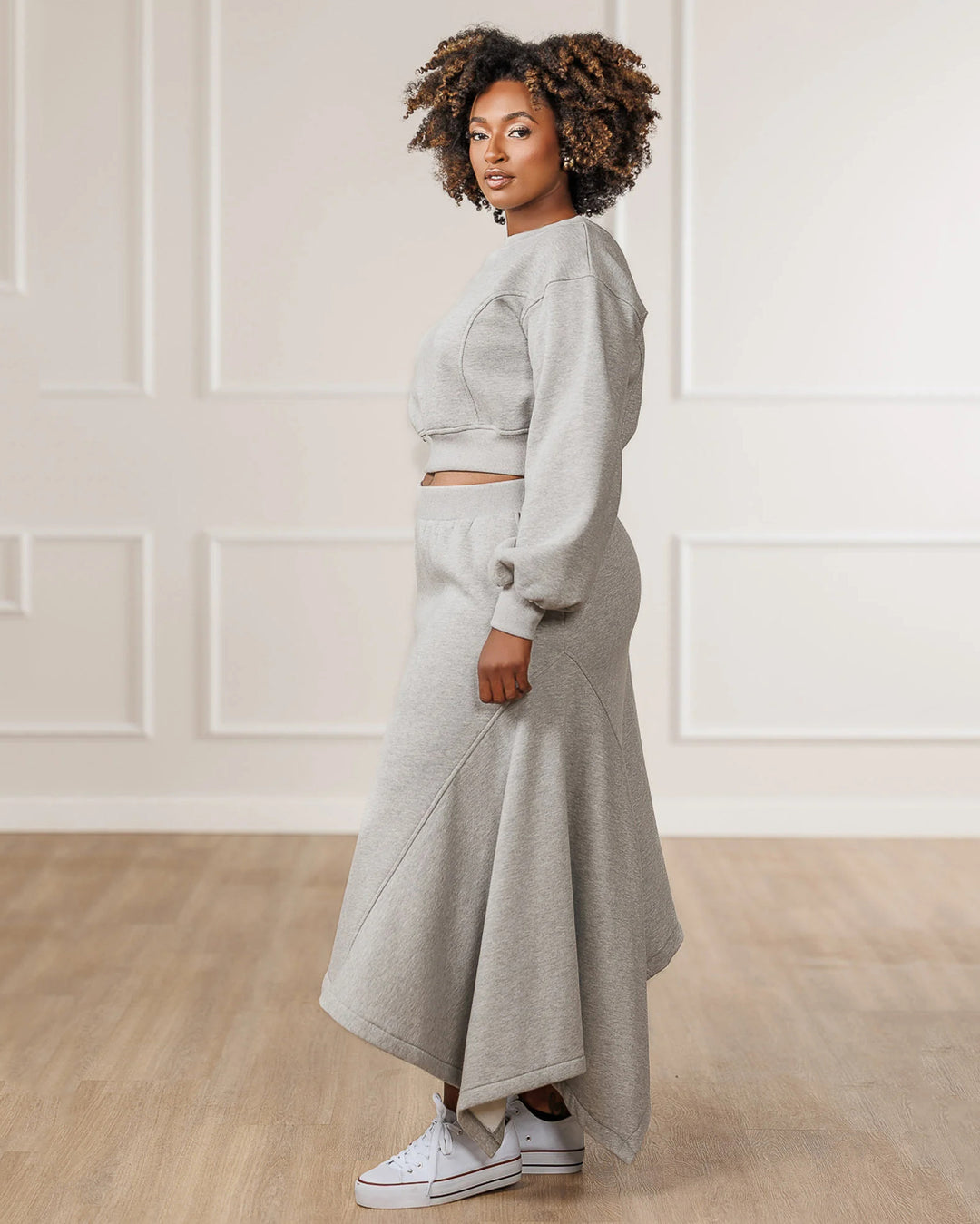 Sable Fleece Handkerchief Skirt