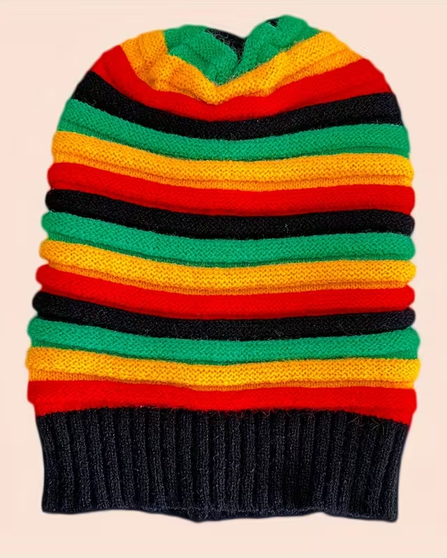 Reggae & Afro-Inspired Wool Knit Beanie