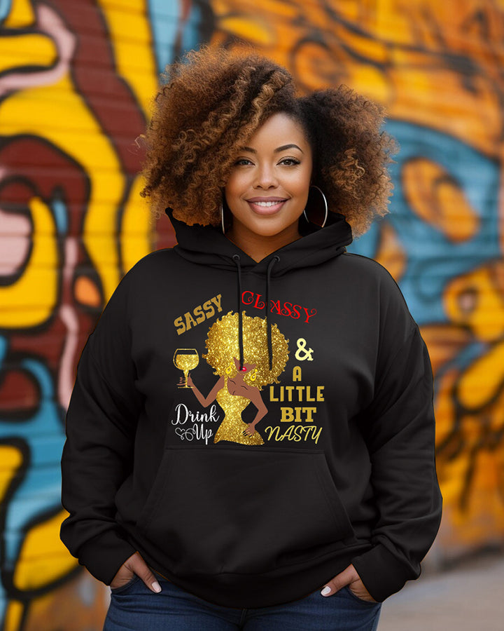 Black Boss Women Long Sleeve Hoodies