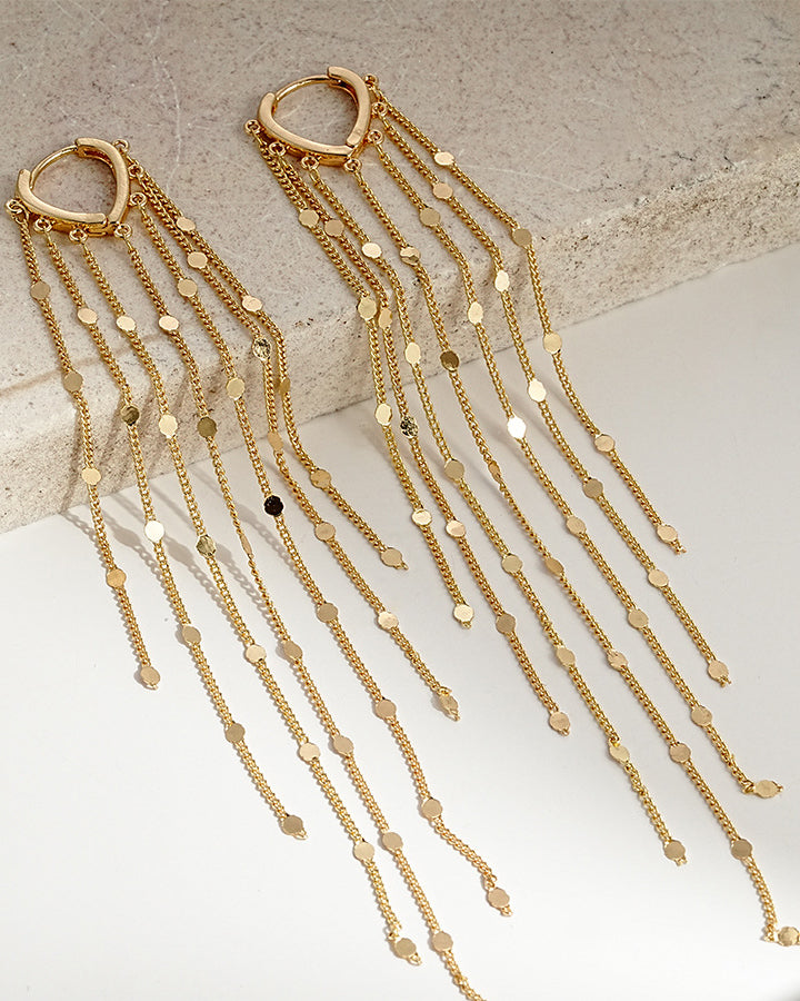 Women's Long Sequin Tassel Earrings