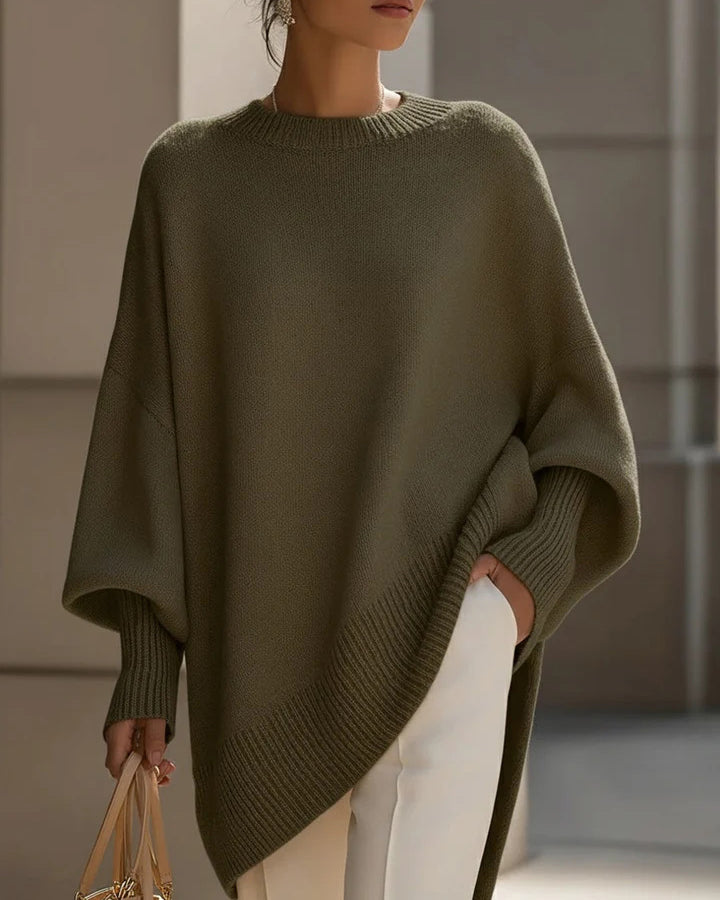 Crew Neck Pullover Loose Knit Sweater