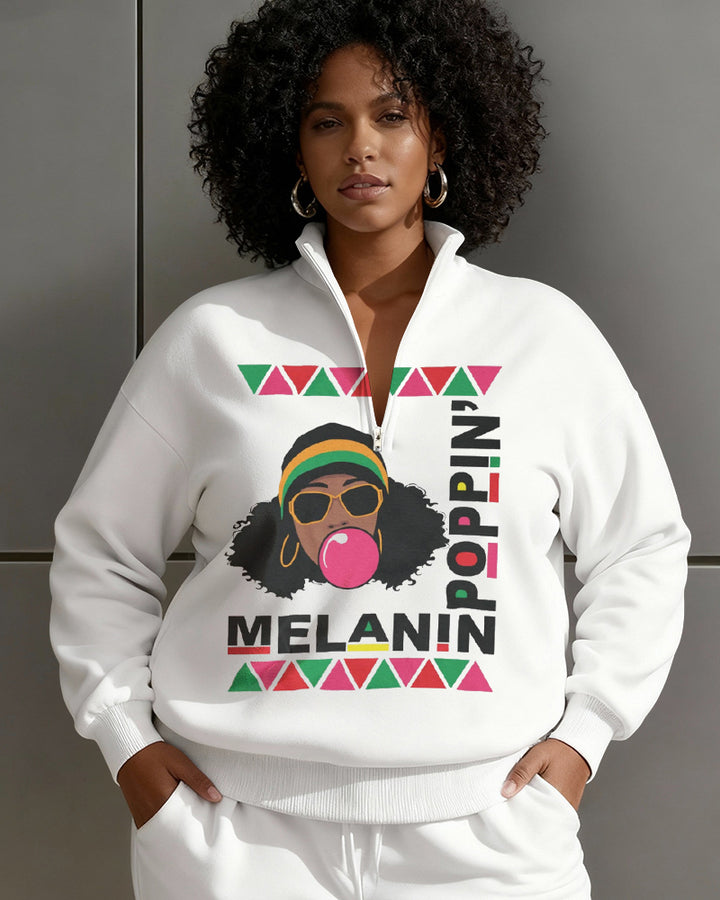 Melanin Poppin Long Sleeve Sweatshirt