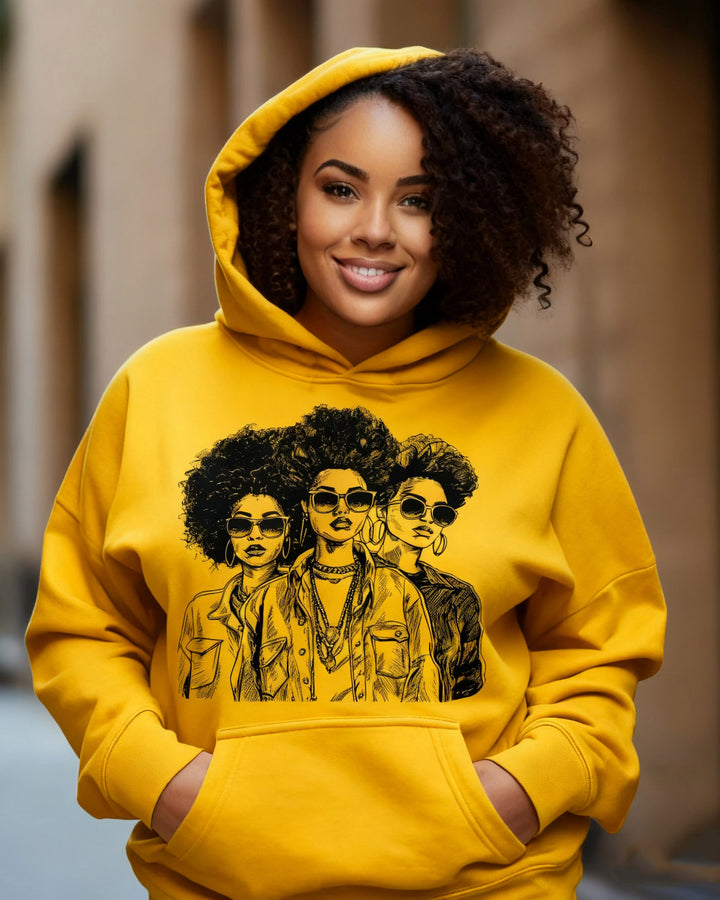 Melanin Pride Afro Women Long-sleeved Hoodies