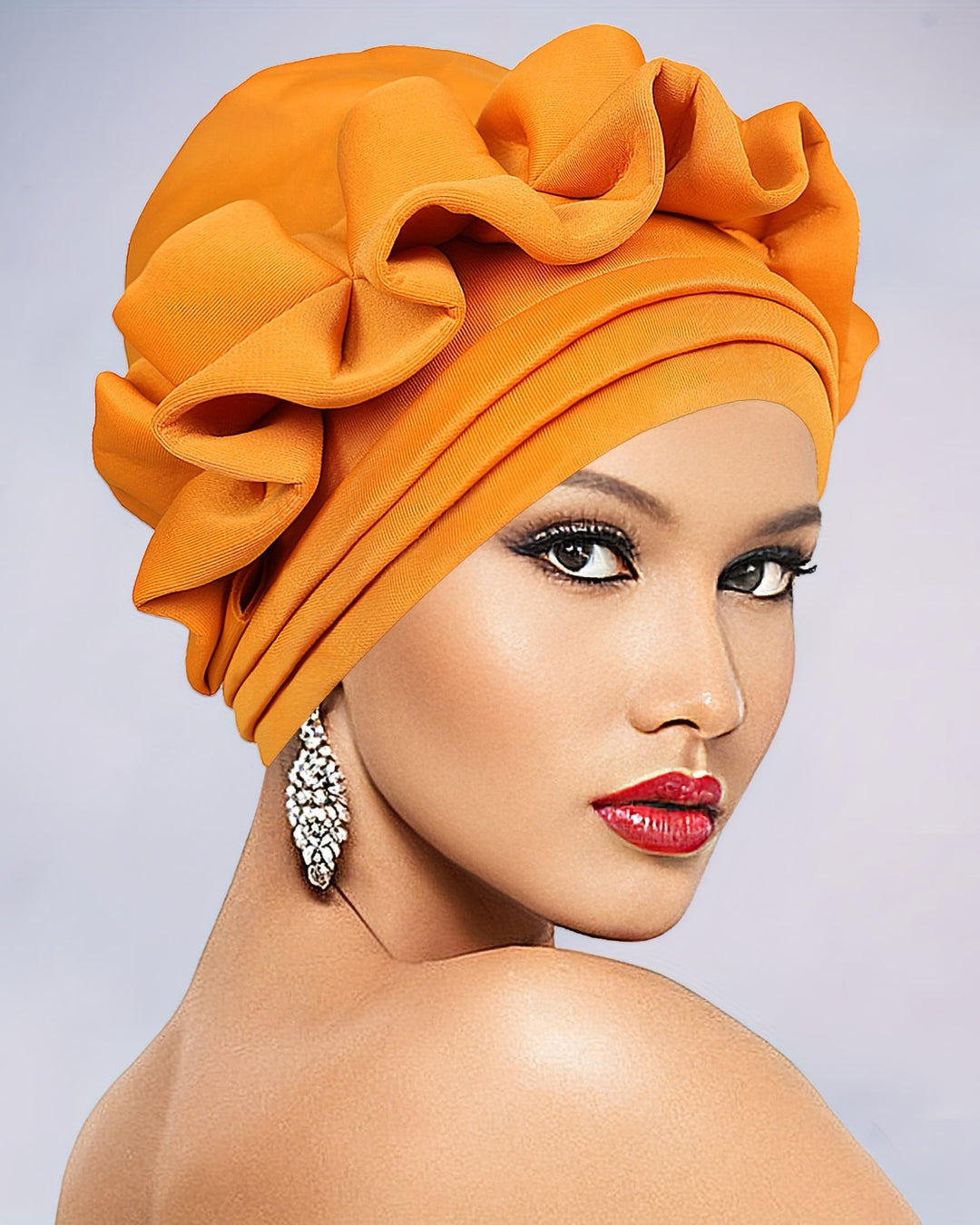 Women'S Turbans Made of with Continuous Pleats in African Style