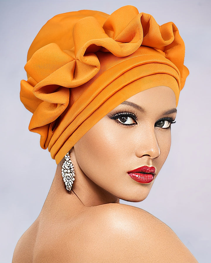 Women'S Turbans Made of with Continuous Pleats in African Style