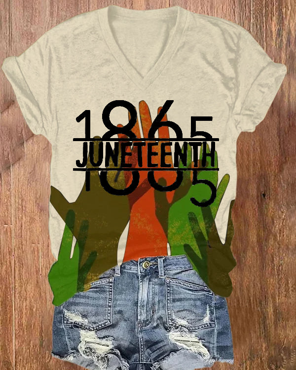 Happy Juneteenth Celebrating Freedom Short Sleeve Tshirt
