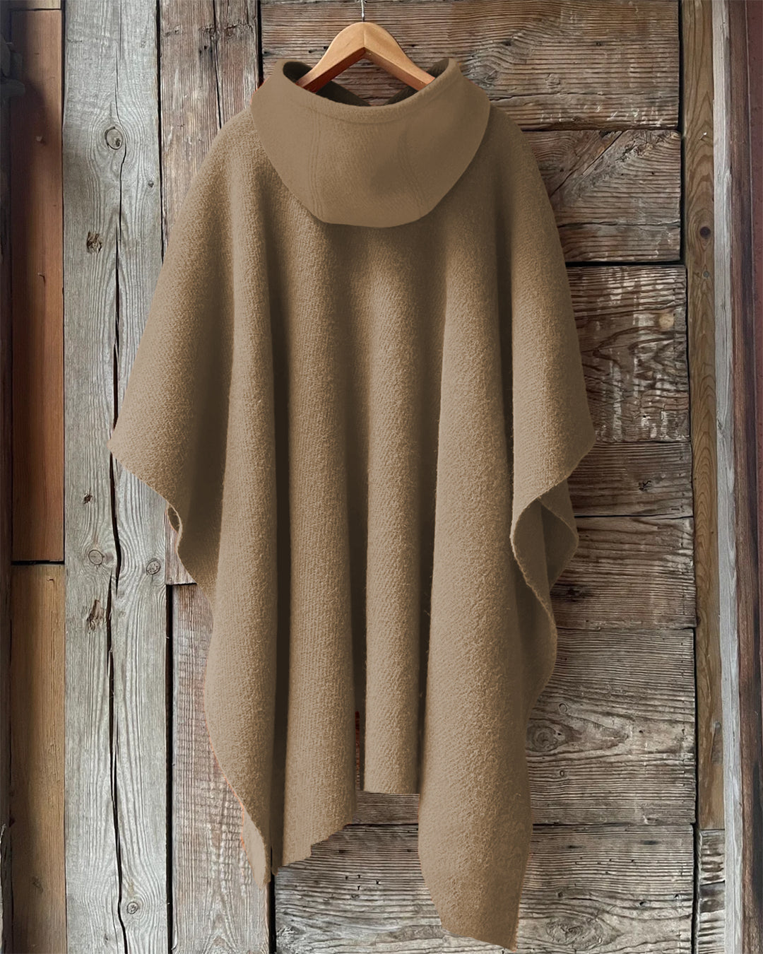 Beautiful Brown Woman Fleece Hooded Loose Cape
