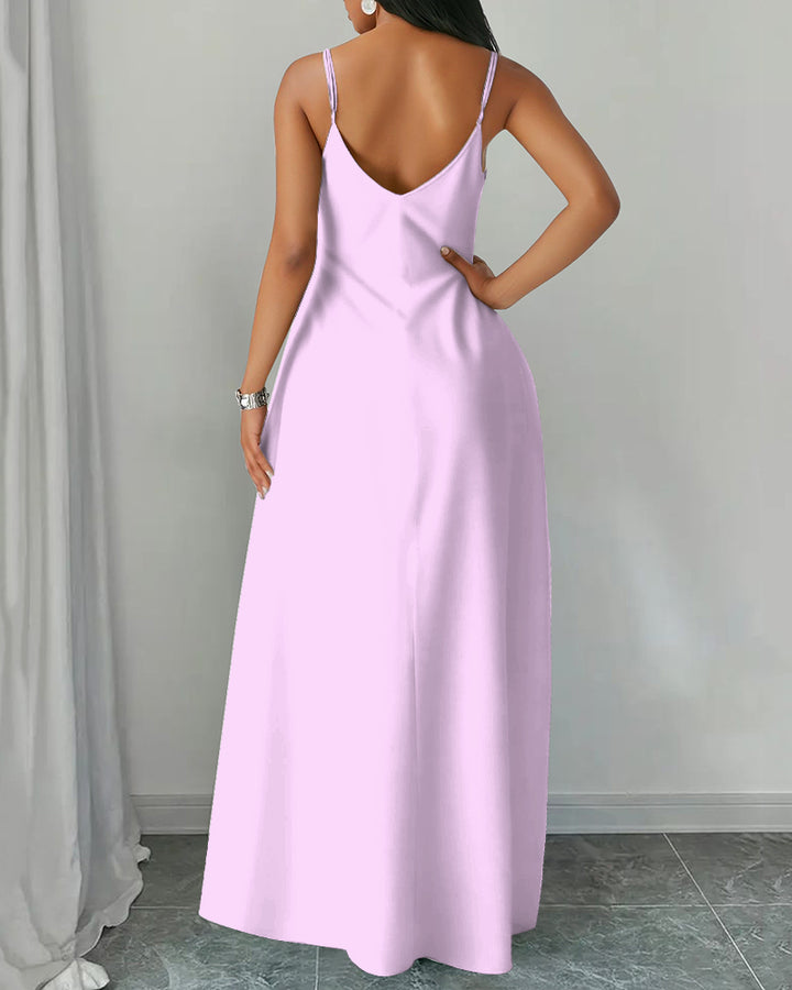 Stop Harming Women Print Pocket Maxi Dress